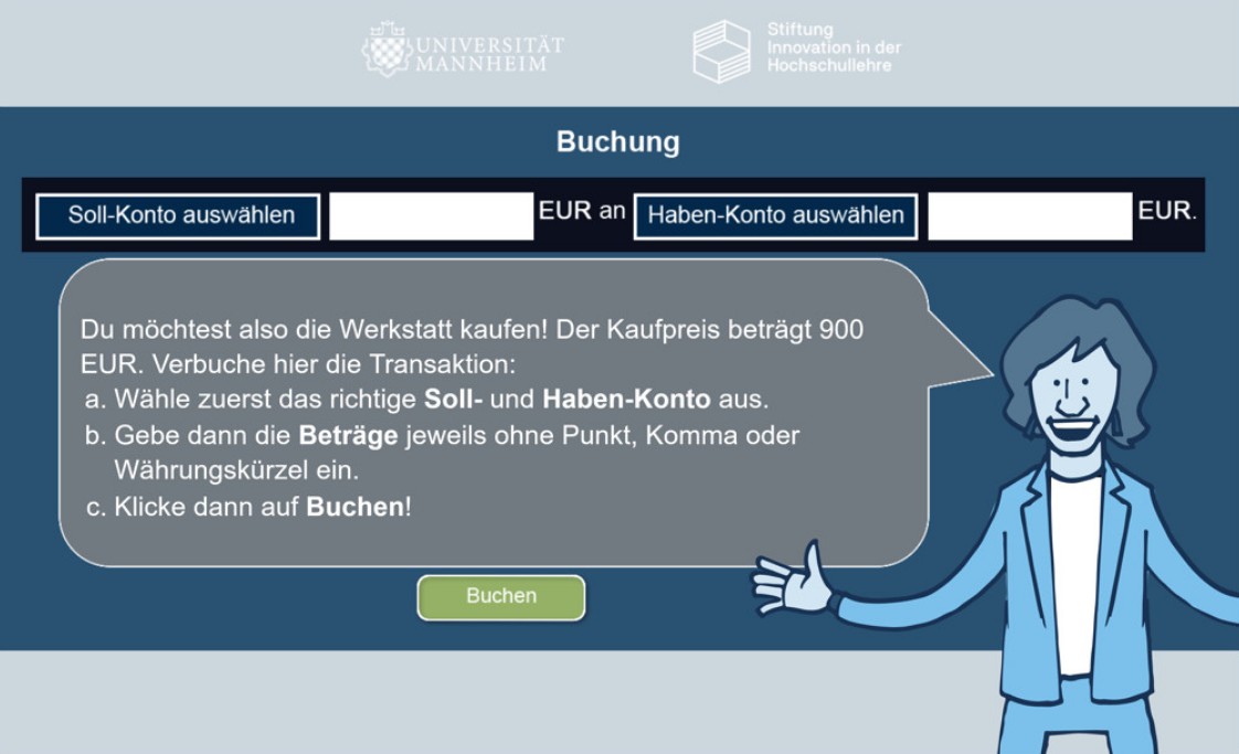 Accounting business simulation visual